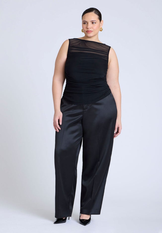 Layered Shirred Top image number null
