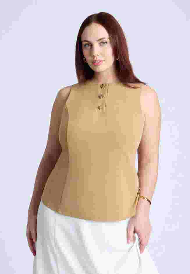 Button Detail Sleeveless Top image number 0