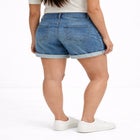 Stretch Denim Mid-rise Boyfriend Shorts image number null