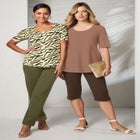 Stretch Cotton Square Neck Tee image number null