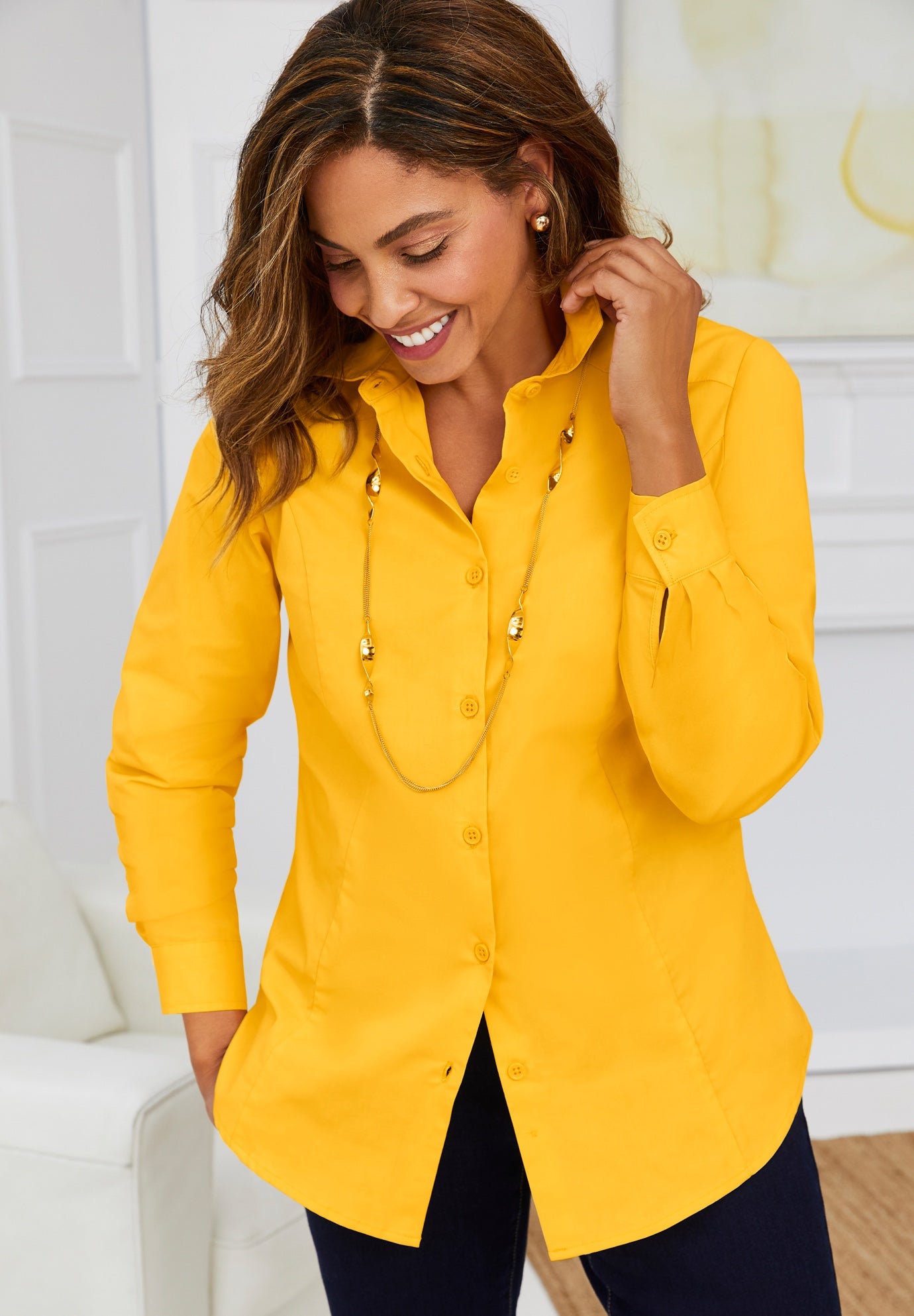 Stretch Poplin Shirt image number 0