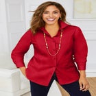 Stretch Cotton Poplin Button Down Shirt image number 0