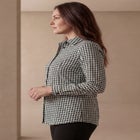 Stretch Cotton Poplin Button Down Shirt image number 1