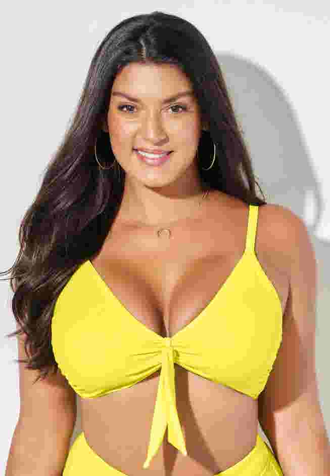 Mentor Tie Front Bikini Top image number 0