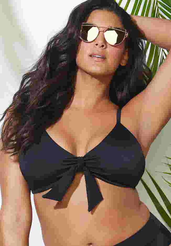 Mentor Tie Front Bikini Top image number 0