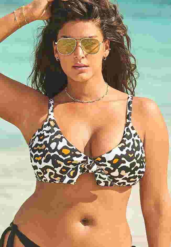 Mentor Tie Front Bikini Top image number 0