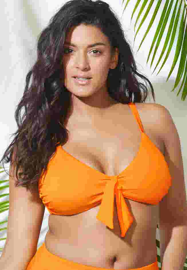 Mentor Tie Front Bikini Top image number 0