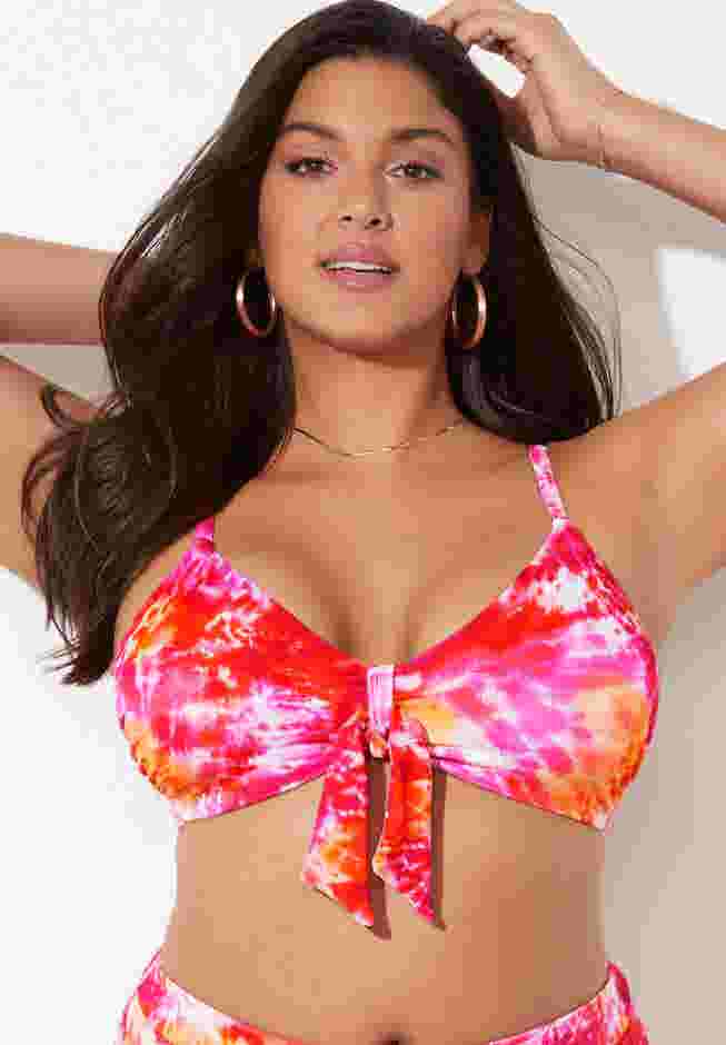 Mentor Tie Front Bikini Top image number 0