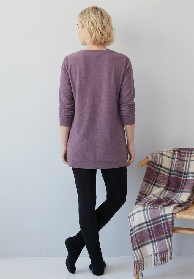 French Terry Love Tunic Sweatshirt image number 2