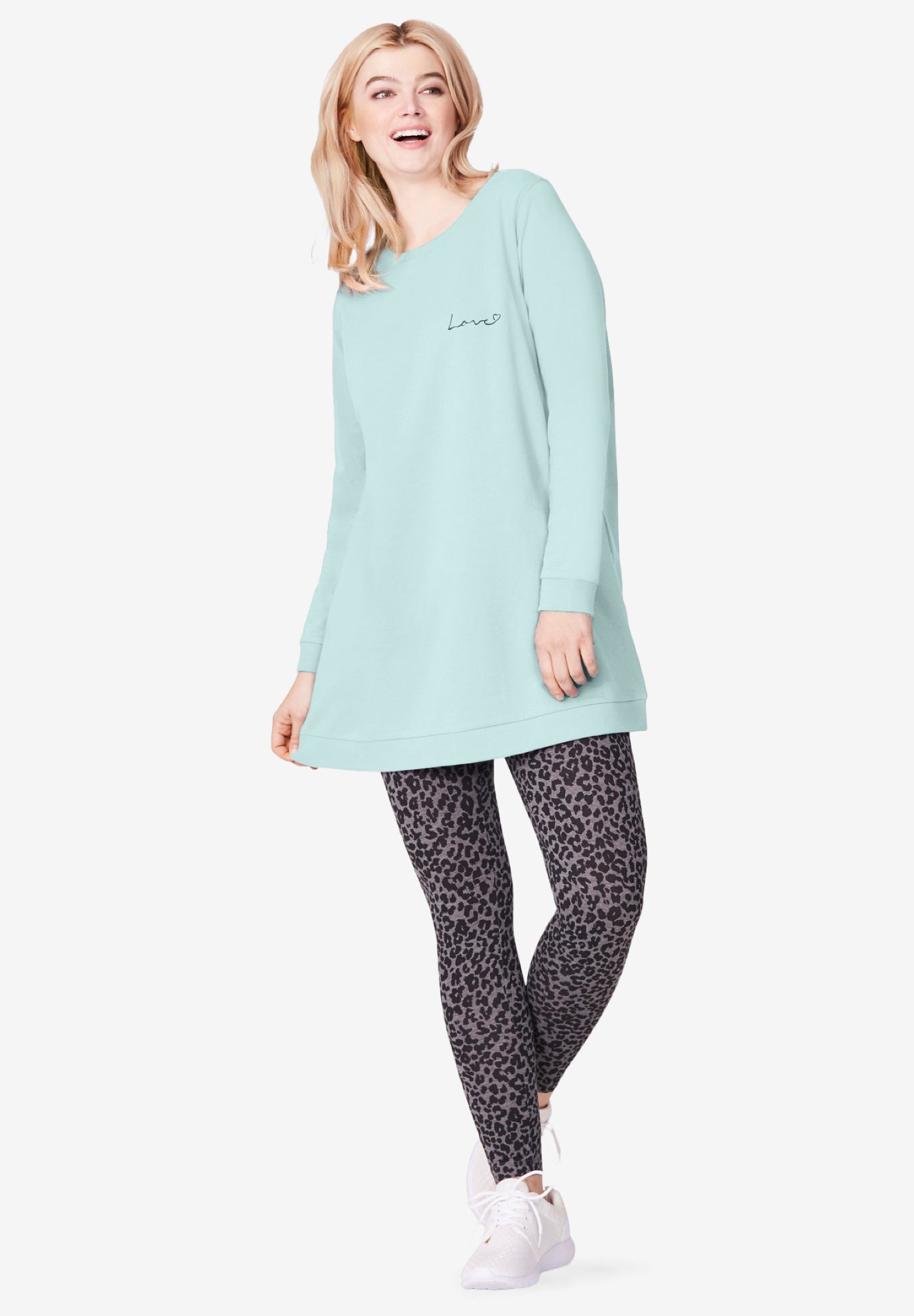 French Terry Love Tunic Sweatshirt image number 0