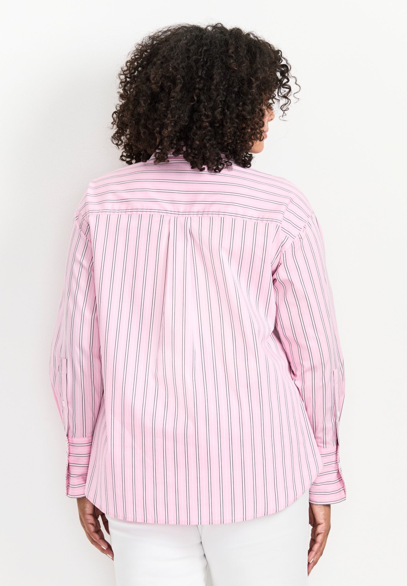 Classic Stripe Boyfriend Shirt image number 1