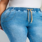 Taliah Denim Jogger image number null