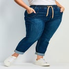 Taliah Denim Jogger image number null