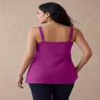 Stretch Cotton Shirred Tank image number null