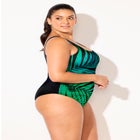 Chlorine Resistant Square Neck Tummy Control One Piece Swimsuit image number null