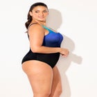 Chlorine Resistant Square Neck Tummy Control One Piece Swimsuit image number null