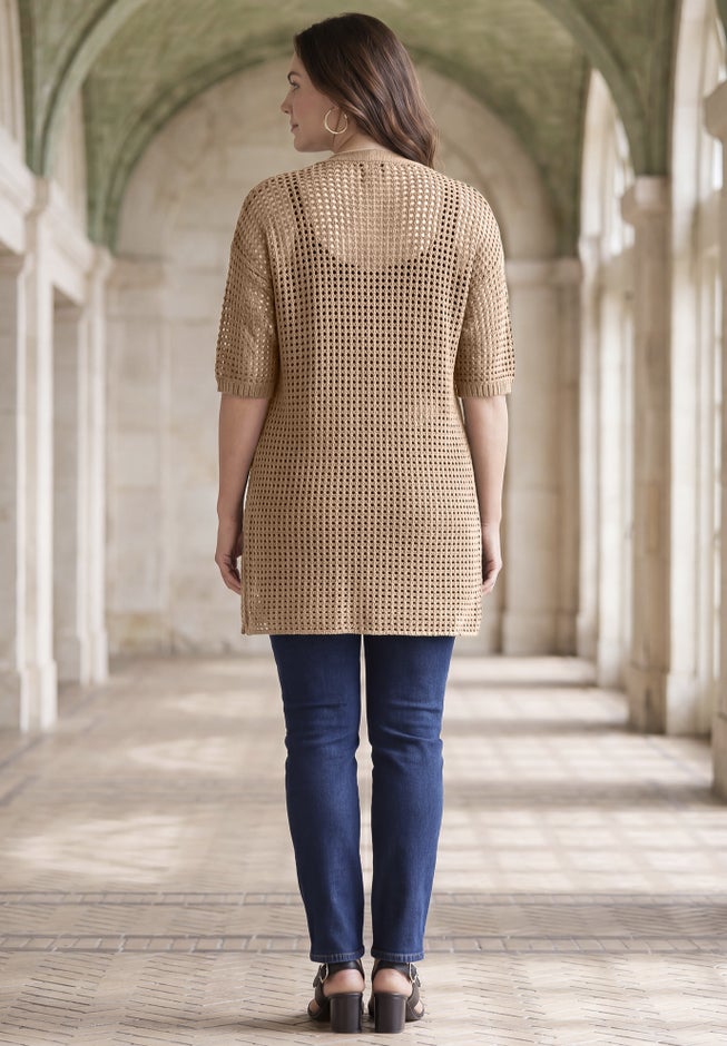 Crochet Long Cardigan image number 1