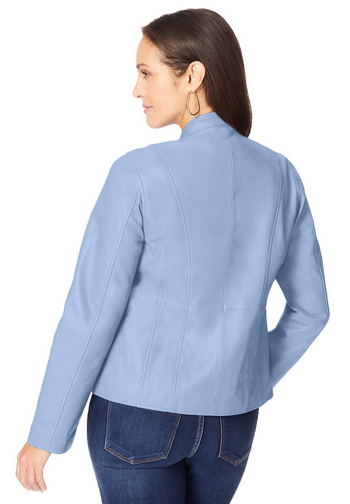 Zip Front Leather Jacket image number 2