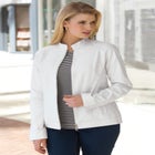 Zip Front Leather Jacket image number null