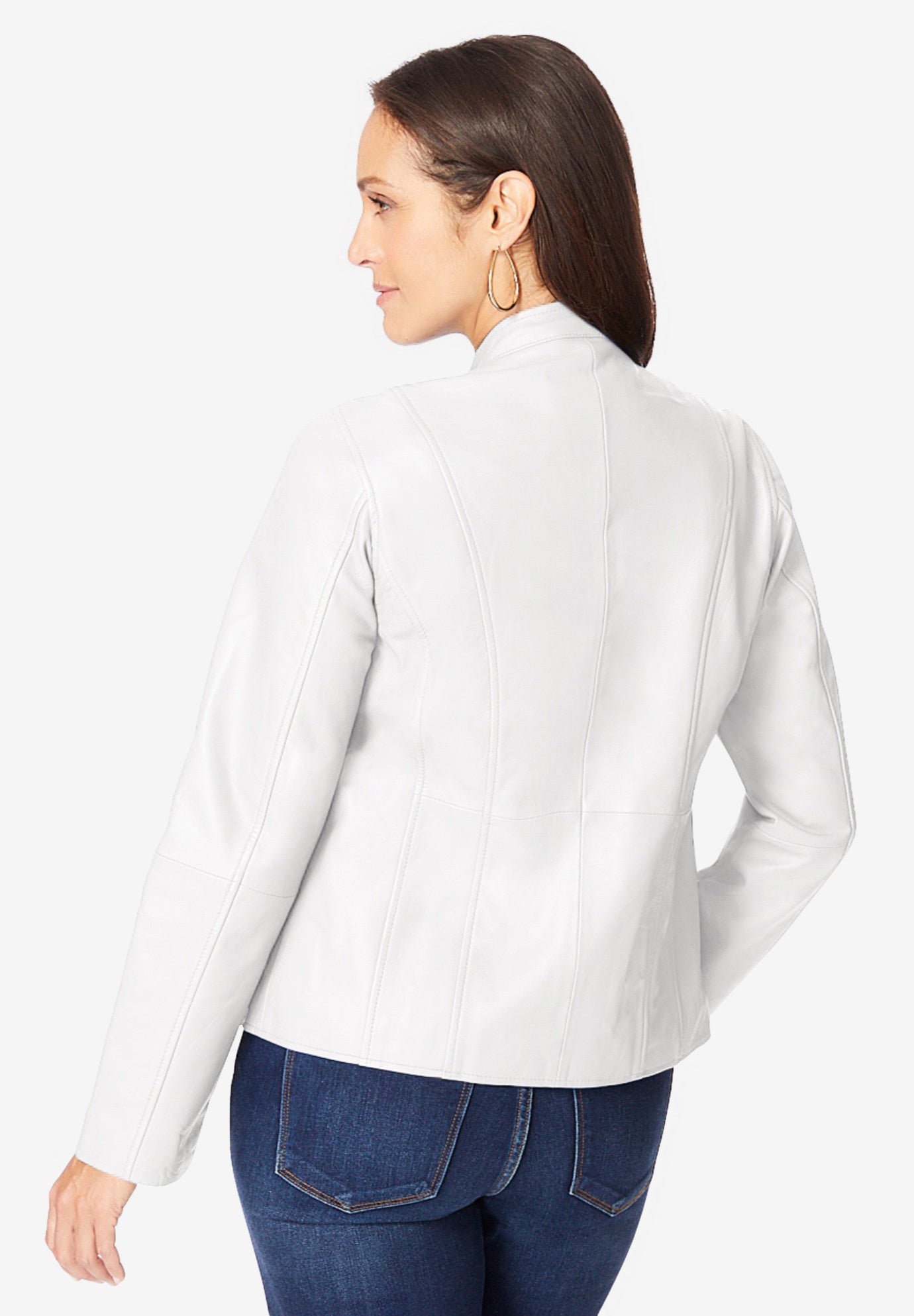 Zip Front Leather Jacket image number 1