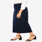 True Fit Stretch Denim Midi Skirt image number null