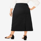 True Fit Stretch Denim Midi Skirt image number null
