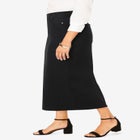 True Fit Stretch Denim Midi Skirt image number null