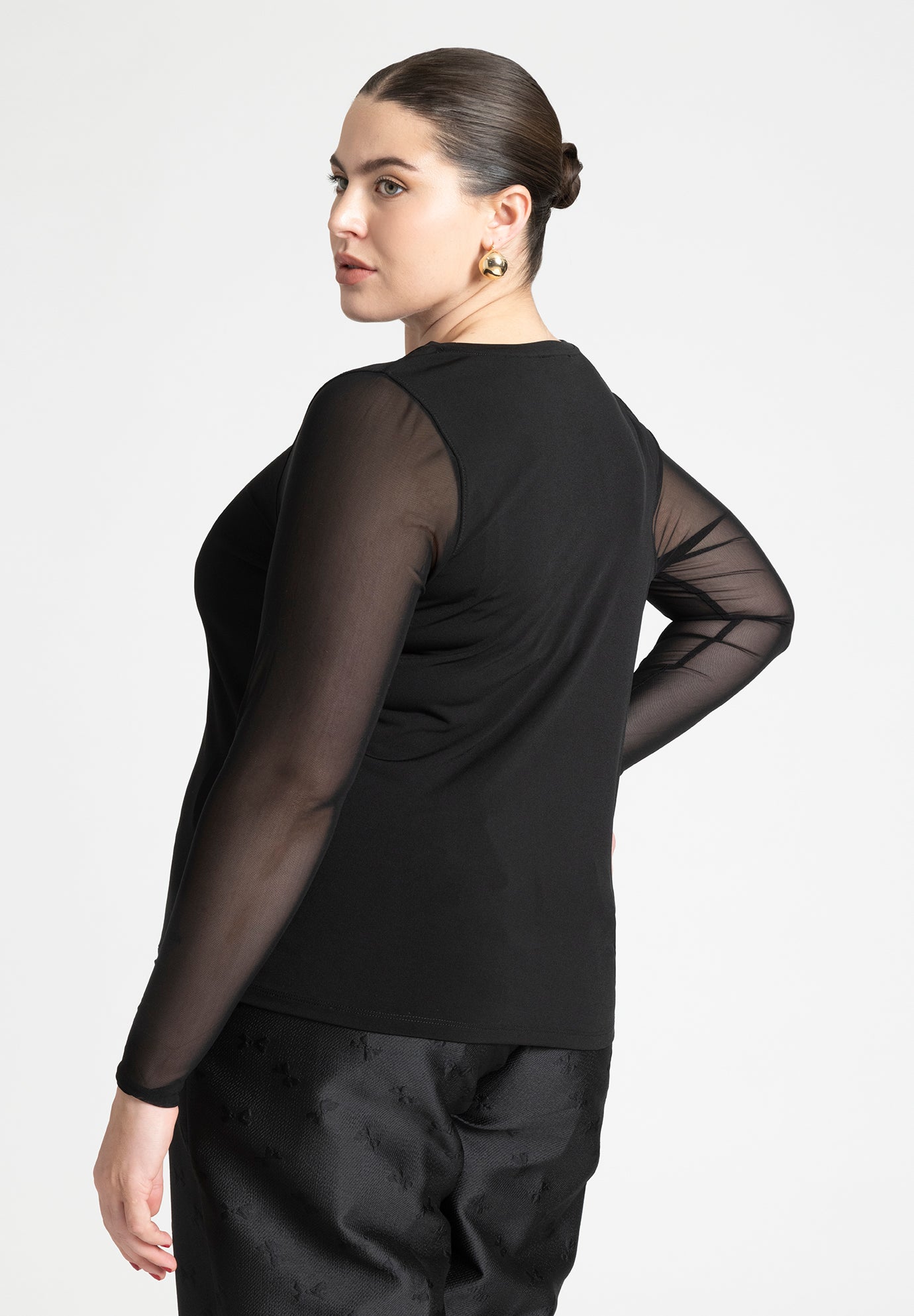 Sheer Sleeve Tee image number 2