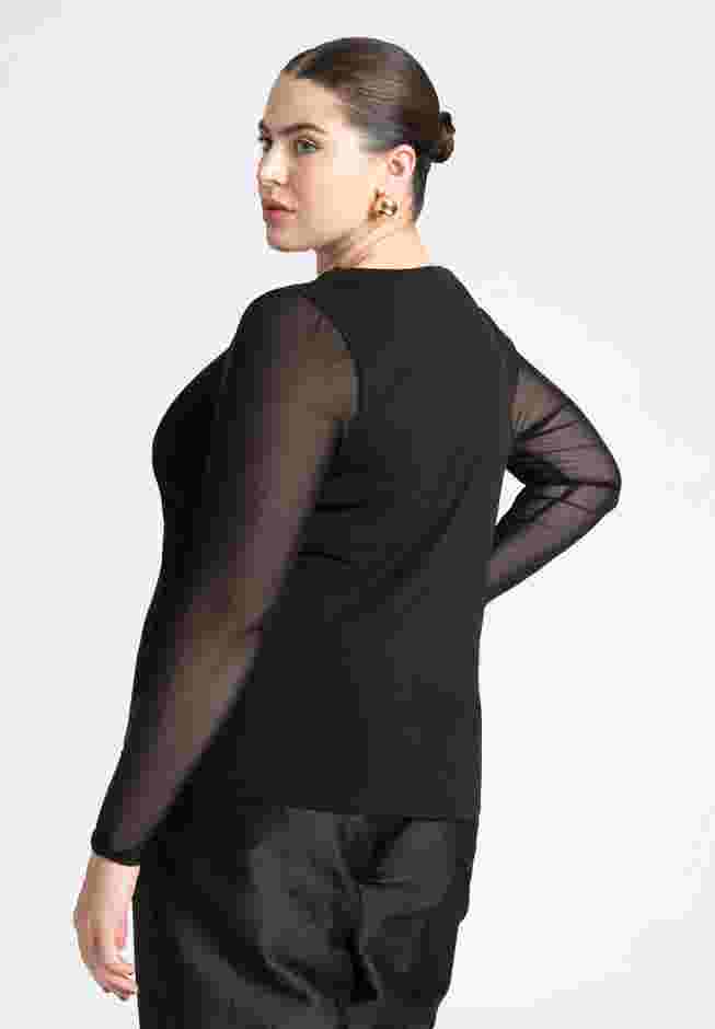 Sheer Sleeve Tee image number 2
