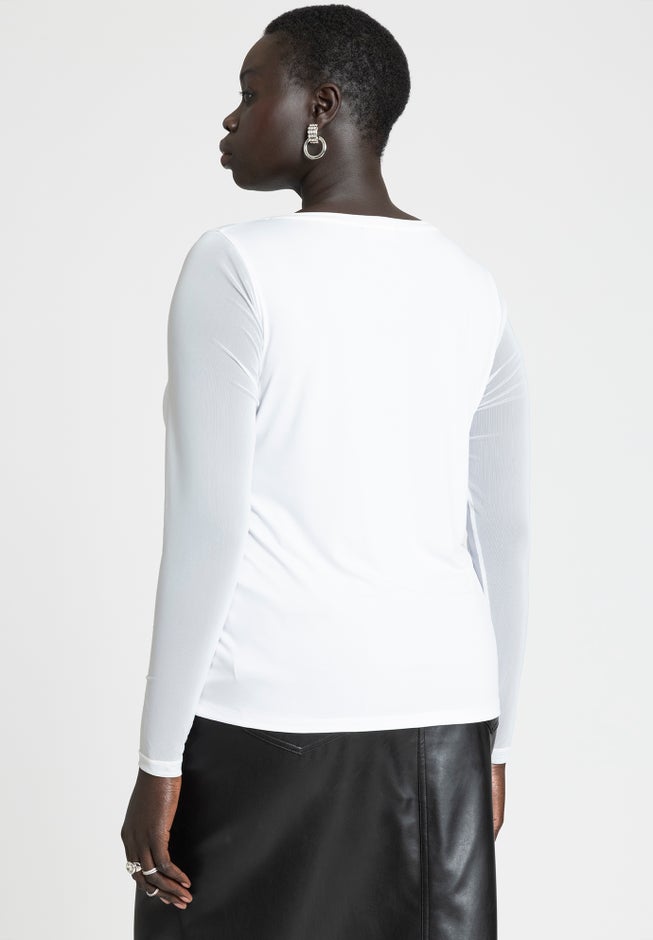 Sheer Sleeve Tee image number 2