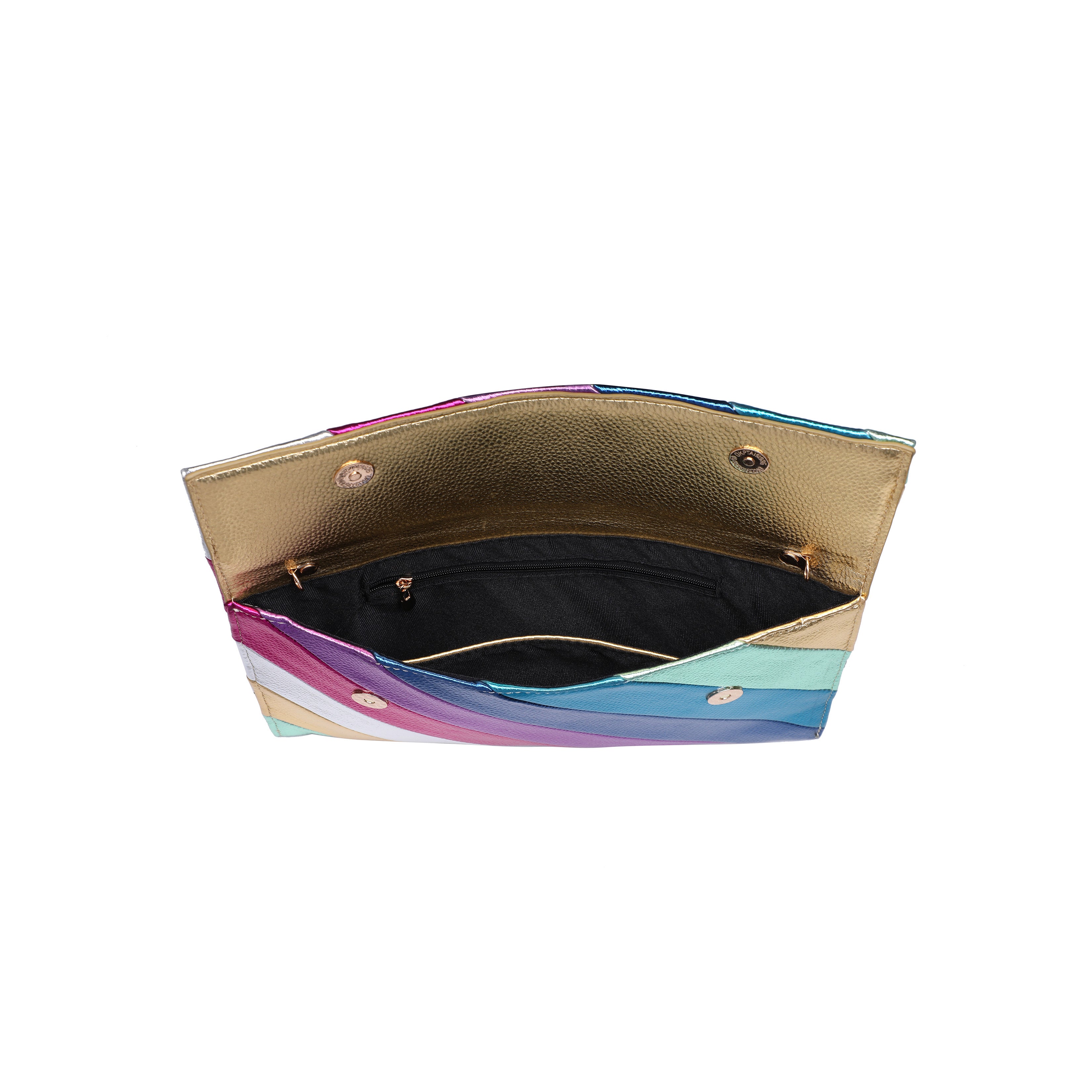 Zelma Rainbow Faux Leather Evening Bag image number 6
