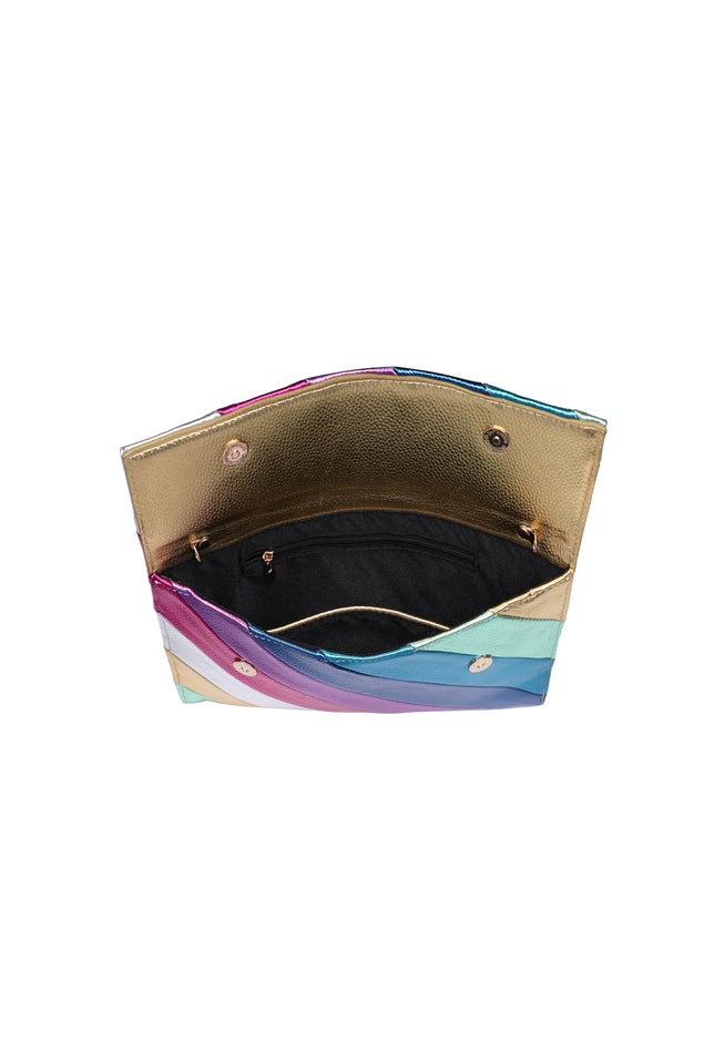 Zelma Rainbow Faux Leather Evening Bag image number 6