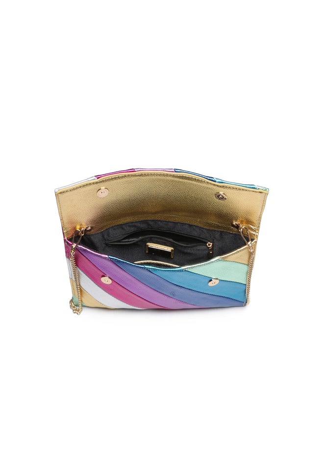 Zelma Rainbow Faux Leather Evening Bag image number 3