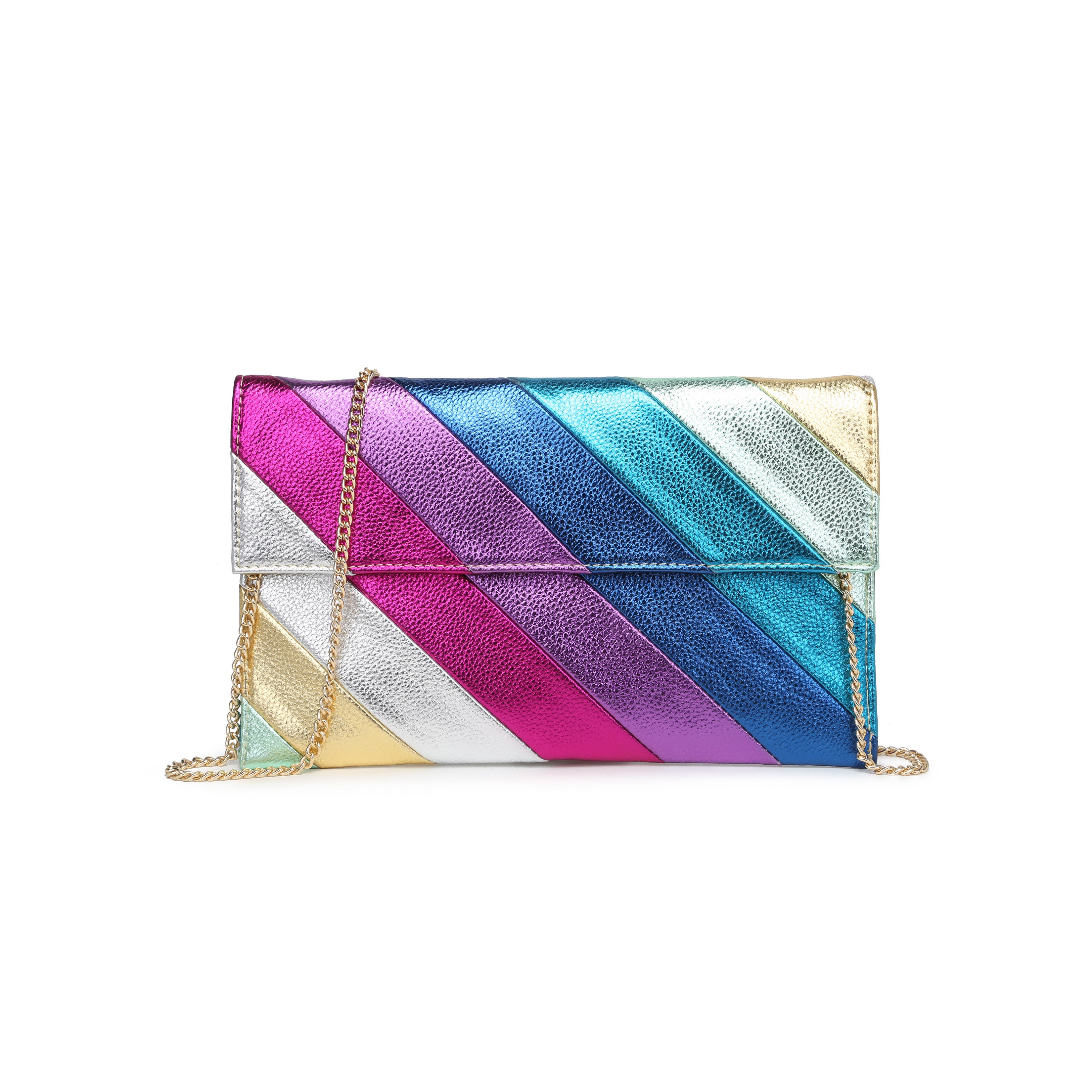 Zelma Rainbow Faux Leather Evening Bag image number 0