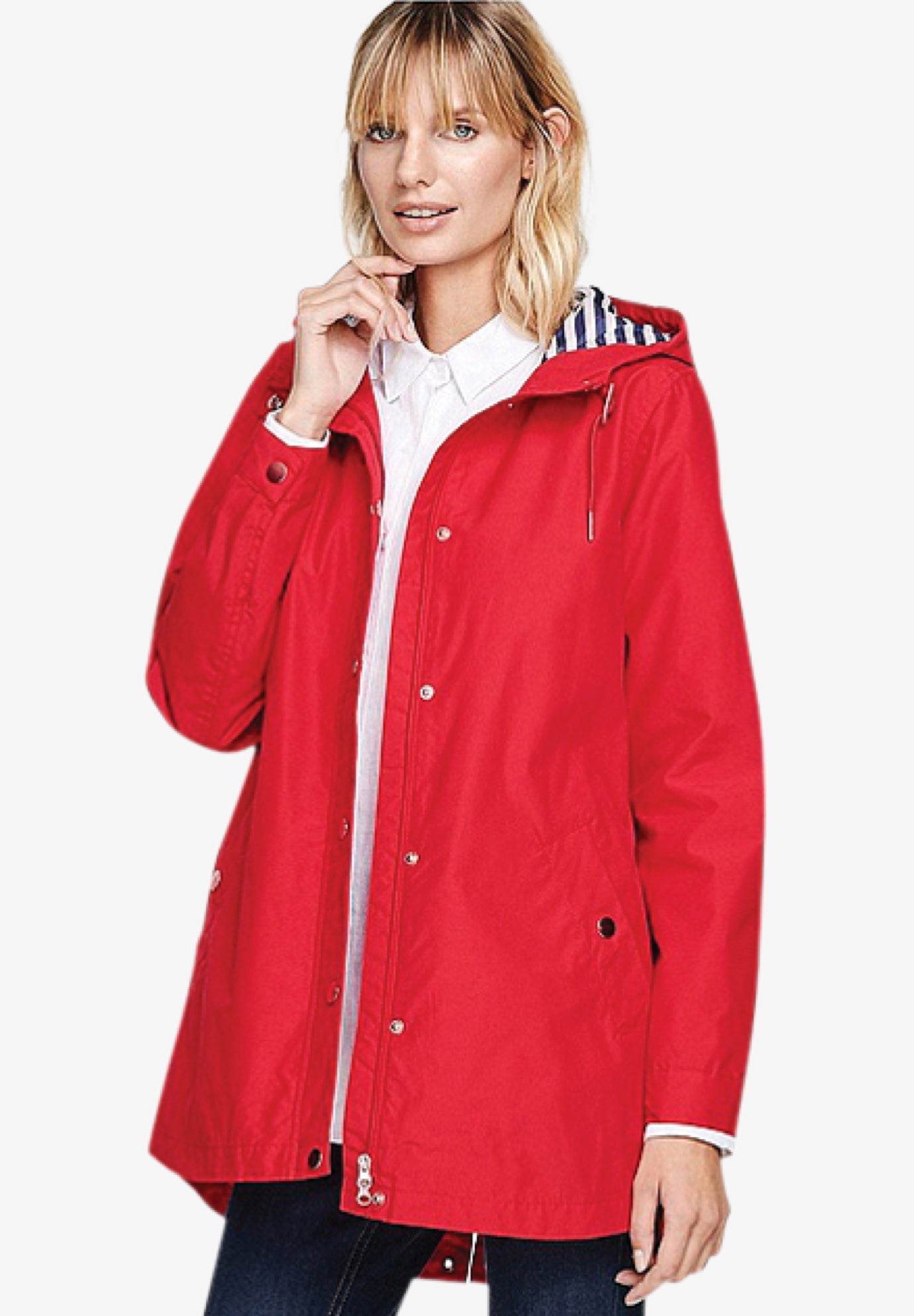 Snap-Front Hooded Raincoat image number 0