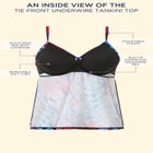 Tie Front Underwire Tankini Top image number null