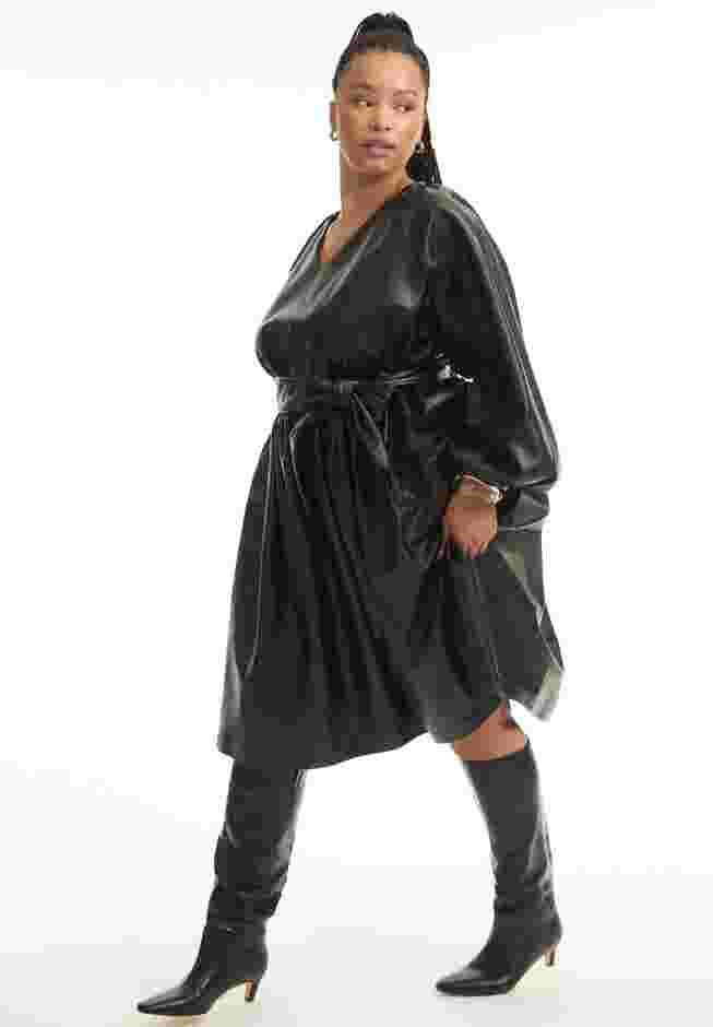 Faux Leather Dress image number 2