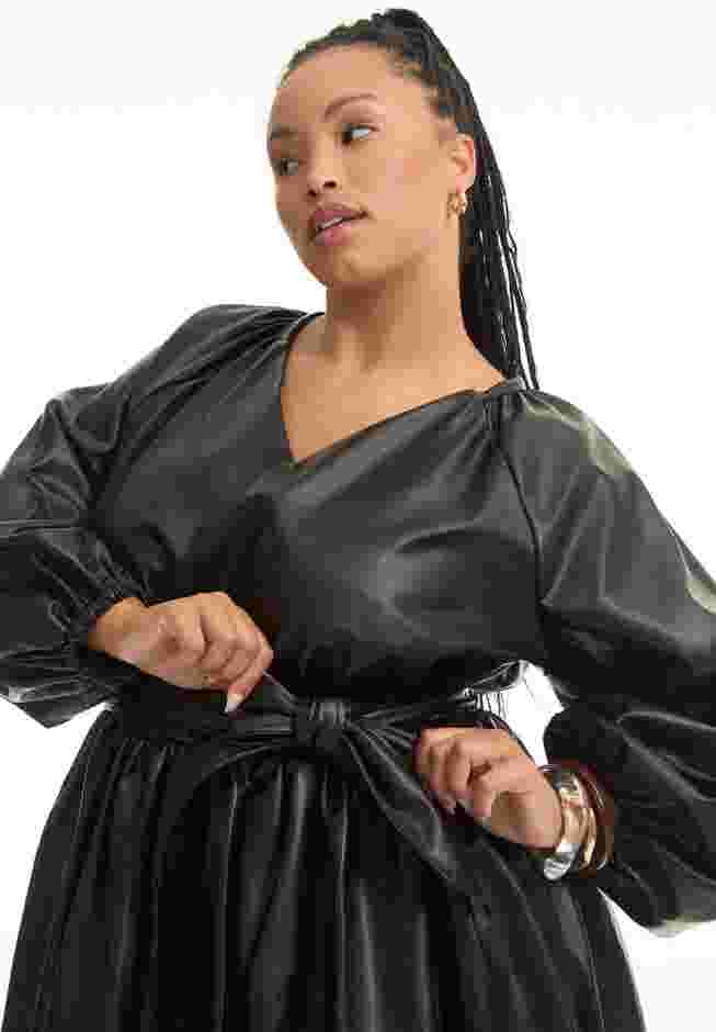 Faux Leather Dress image number 3