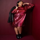 Sequin Mockneck Dress image number null