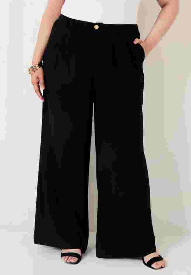 Pleated Wide-Leg Trousers image number 0