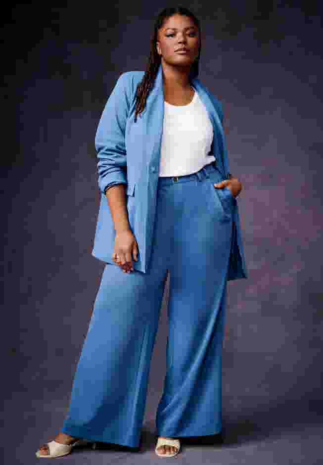 Pleated Wide-Leg Trousers image number 0