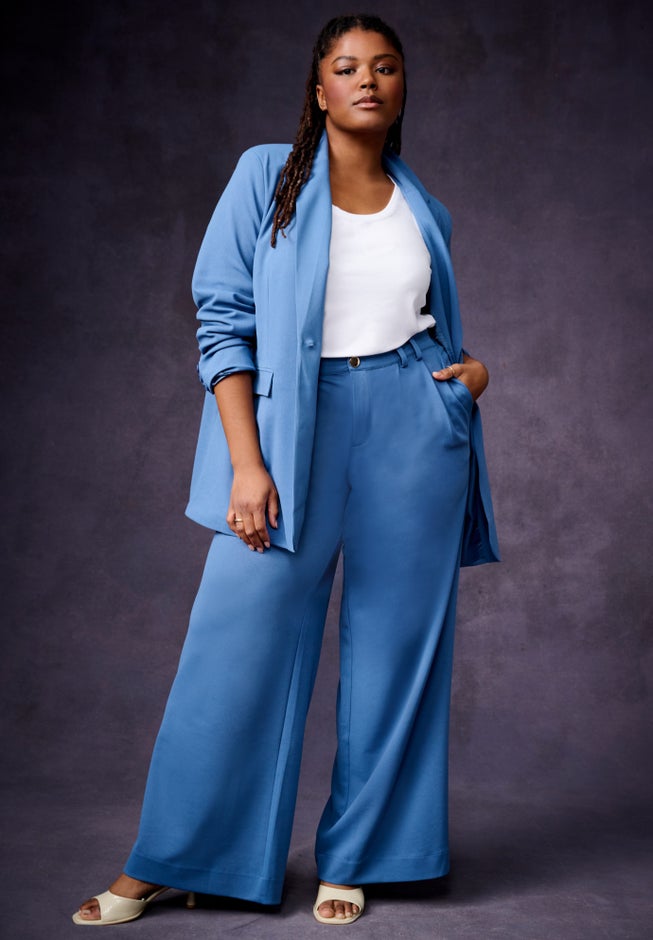 Pleated Wide-Leg Trousers image number 0