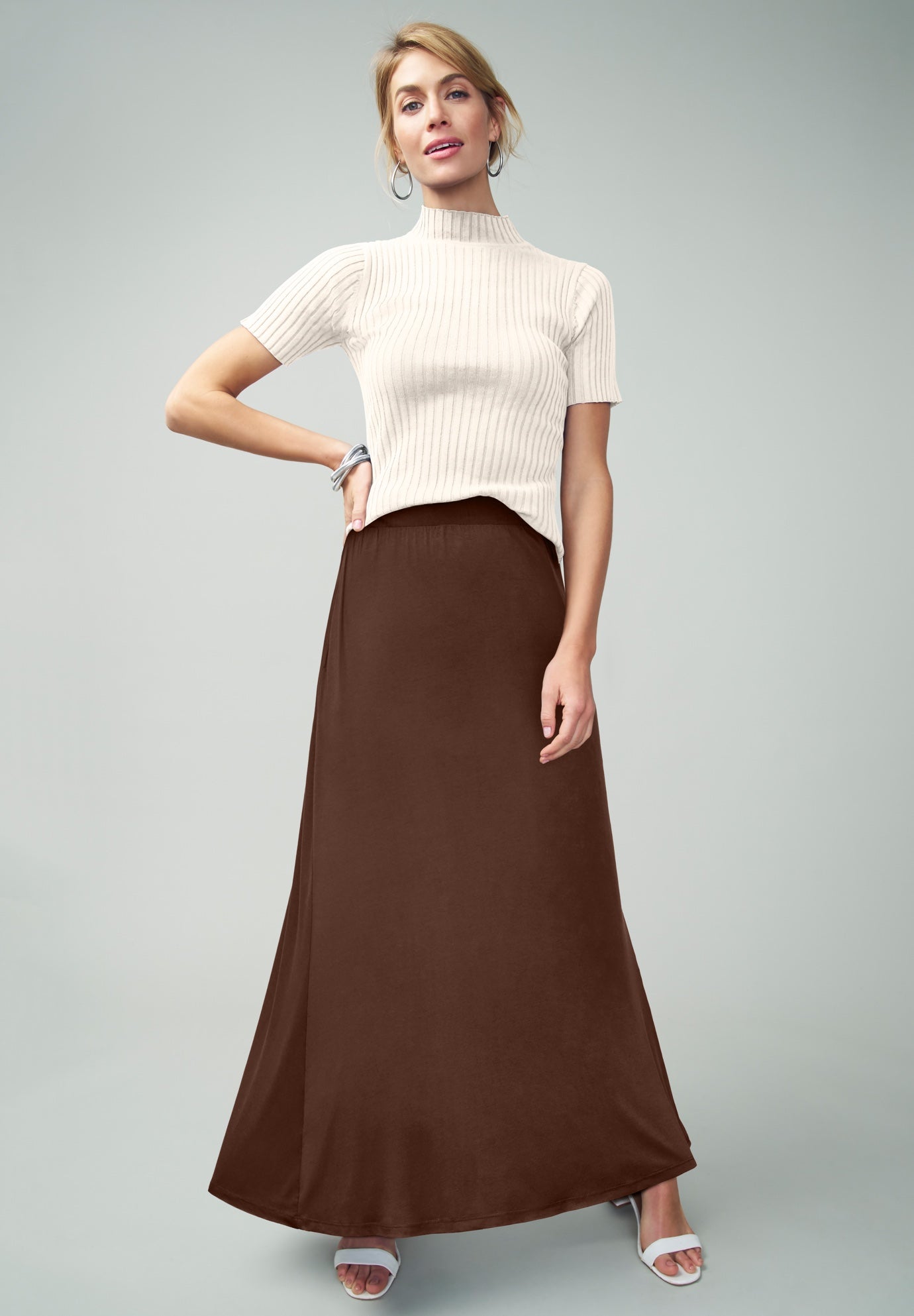 Everyday Stretch Knit Maxi Skirt image number 0