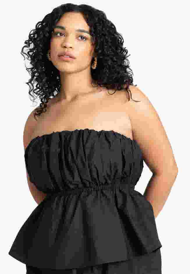 Bubble Peplum Top image number 0