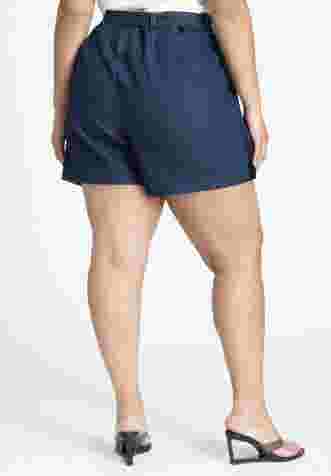Pleat Front Denim Mini Skort image number 2