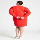 Bow Sweater Mini Dress image number null