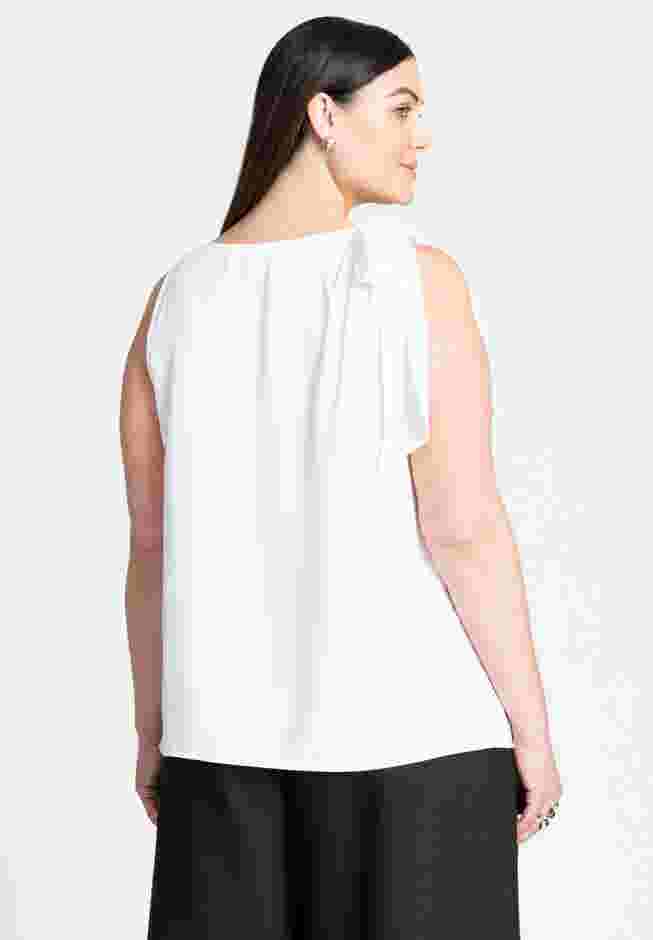 Shoulder Tie Boat Neck Top image number 1