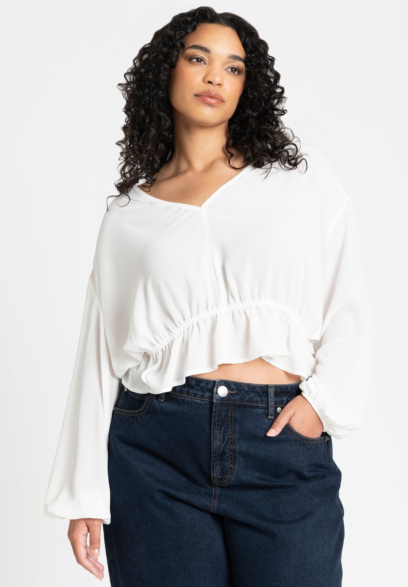 Relaxed Peasant Blouse image number 0