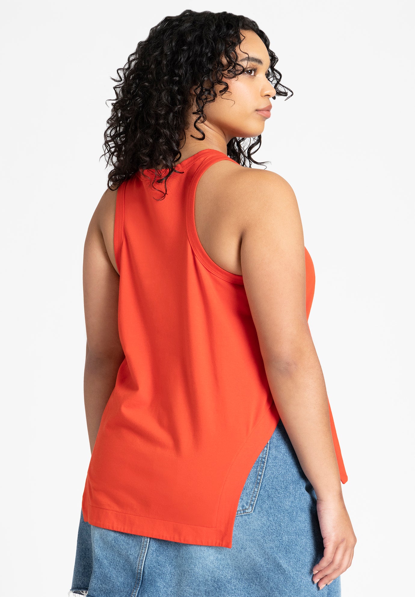 Scooped Hem Tank Top image number 1