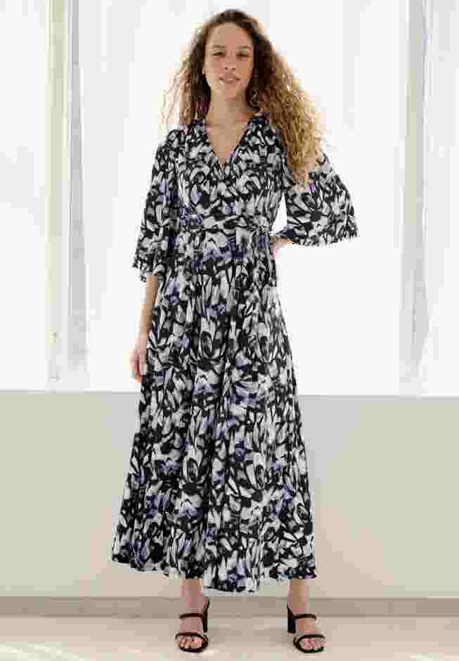 Knit Surplice Tie-Waist Maxi Dress image number 0